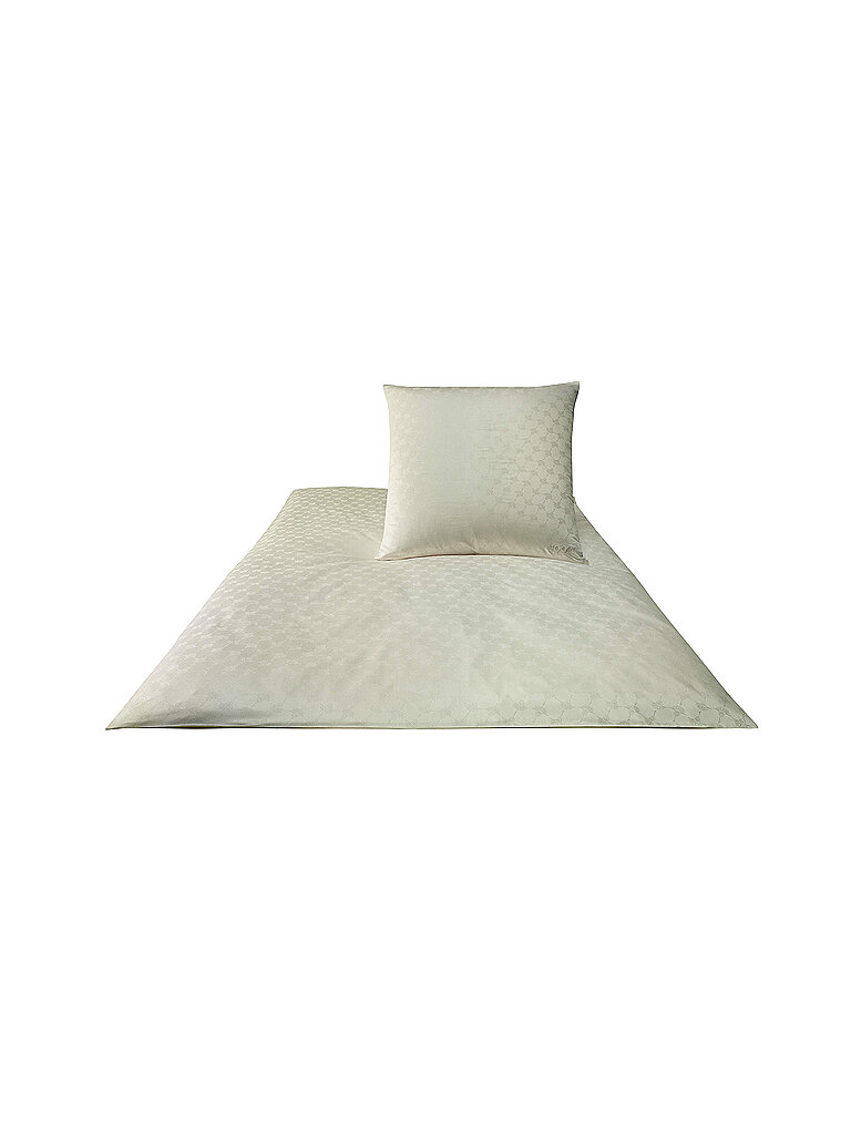 JOOP Satin Bettwäsche Cornflower 2x 70x90cm/200x200cm Natur creme