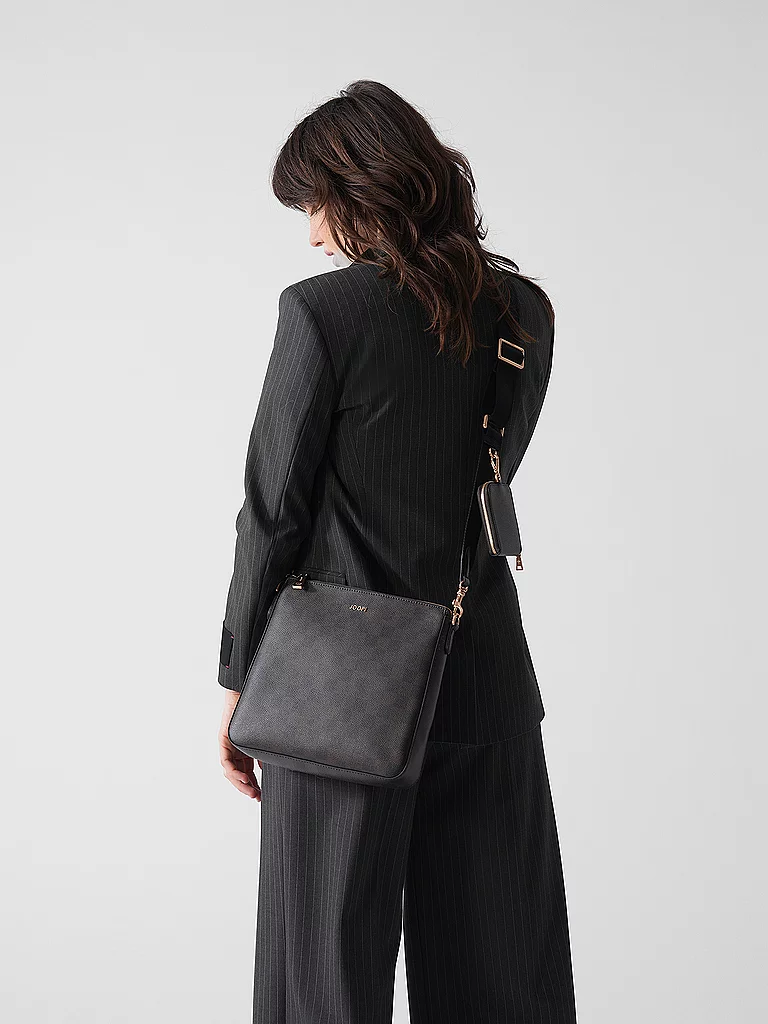 Joop! Umhängetasche JOOP "cortina piazza jasmina shoulderbag mvz", Damen, Gr. B/H/T: 27cm x 25cm x 6cm, braun (dunkelbraun), Lederimitat, Taschen Umhängetasche, mit kleiner Münztasche 2