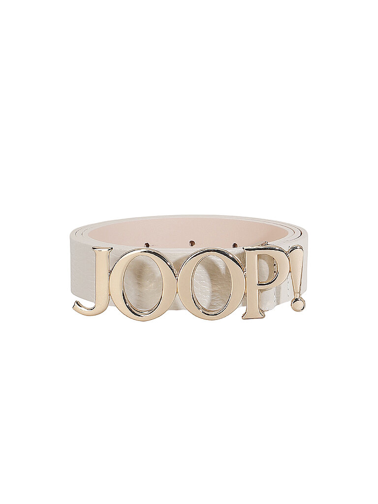 Joop! Ledergürtel JOOP, Damen, Gr. 85, cream, Rindsleder, Gürtel Ledergürtel, aus Rindnappaleder mit Logo-Pin-Schließe, Breite 2,5cm