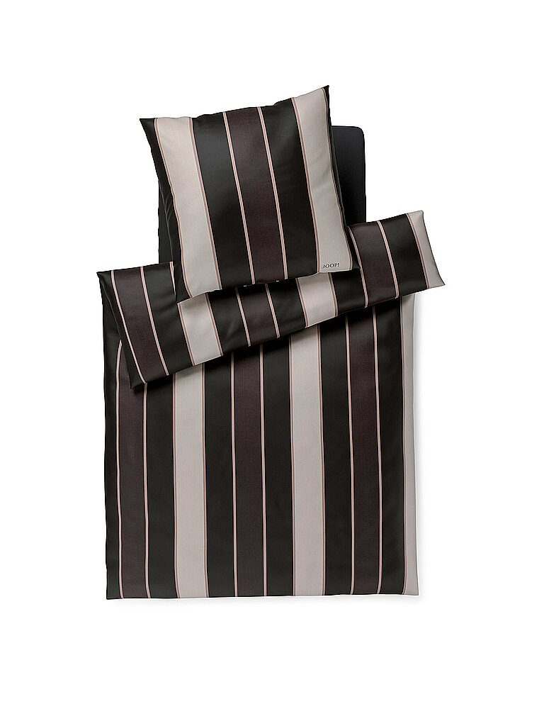 JOOP Linge de lit en satin RAYURES 70x90cm/140x200cm Noir noir