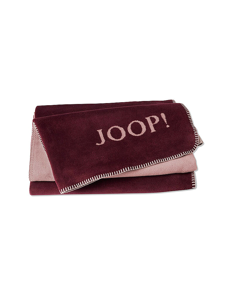 JOOP Wohndecke - Plaid 150x200cm Uni Doubleface Rouge-Nude dunkelrot