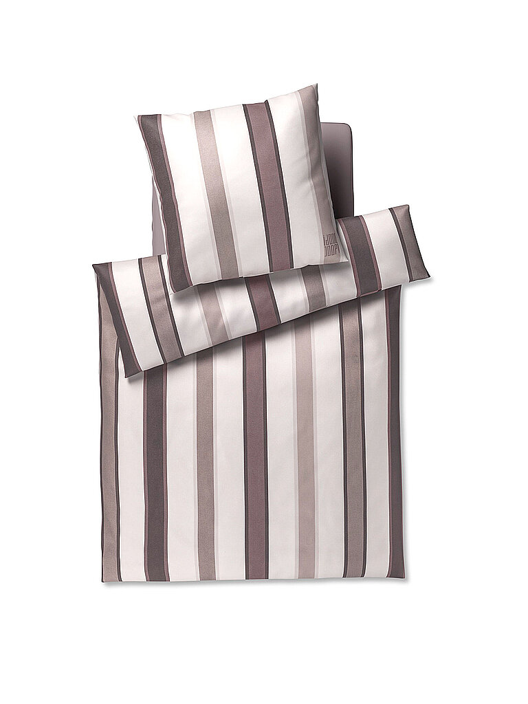 Satin Bettwäsche Banks 70x90cm/140x200cm Stone hellgrau baby