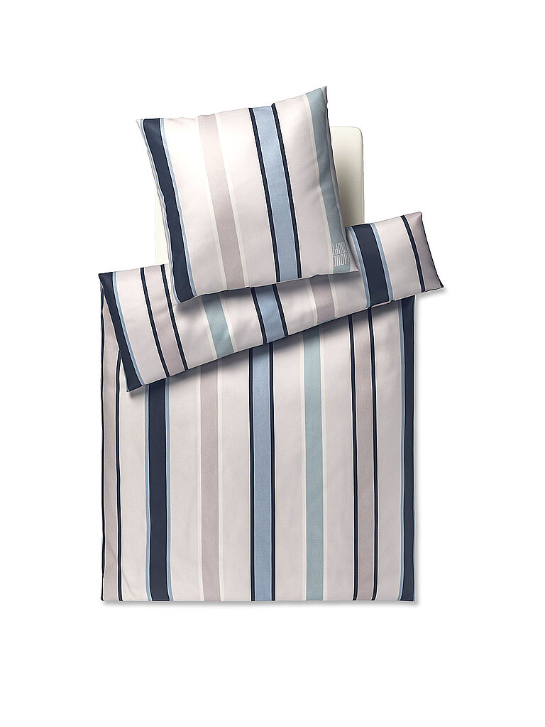 JOOP Satin Bettwäsche Banks 70x90cm/140x220cm Ocean hellblau