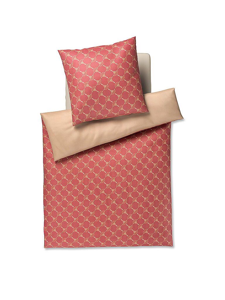 JOOP Satin Bettwäsche Cornflower 70x90cm/140x200cm Golden Siena rot