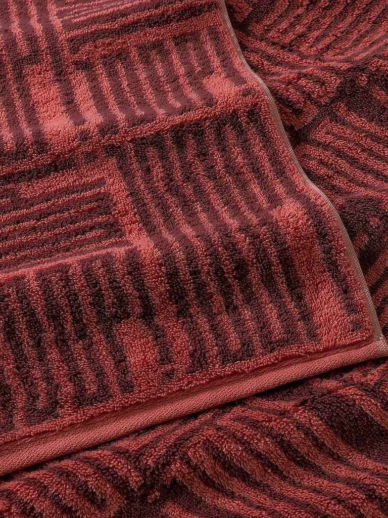 JOOP Toalla de ducha 80x150cm BARS ALLOVER Siena rojo