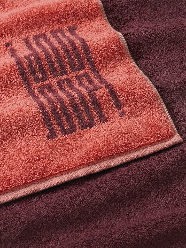 JOOP Toalla de ducha 80x150cm BARS DOUBLEFACE Siena rojo