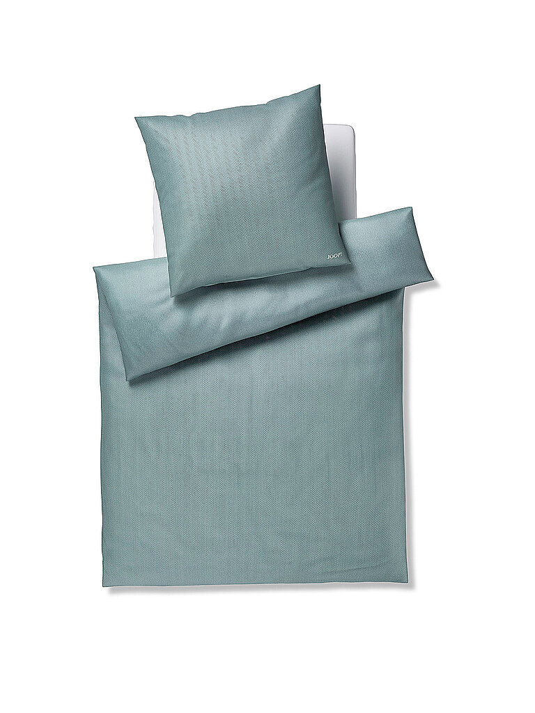 JOOP Satin Bettwäsche HERRINGBONE 70x90cm/140x200cm Emerald dunkelgrün
