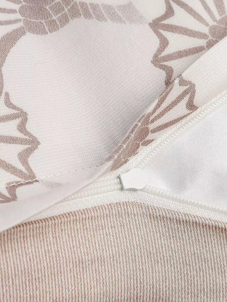 JOOP | Satin Bettwäsche 70x90cm/140x200cm CORNFLOWER DOUBLE Beige | grau