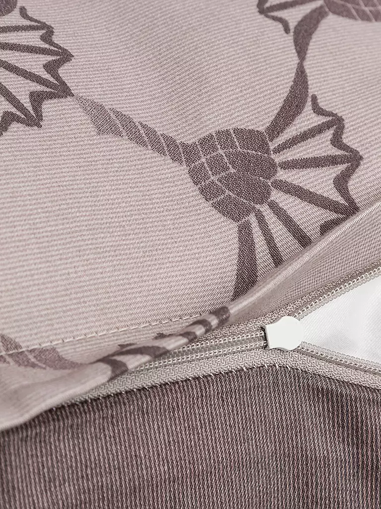 JOOP | Satin Bettwäsche 70x90cm/140x200cm CORNFLOWER DOUBLE Grau | beige
