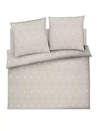 JOOP | Satin Bettwäsche CORNFLOWER CHARM 2x 70x90cm/200x200cm Stone | creme