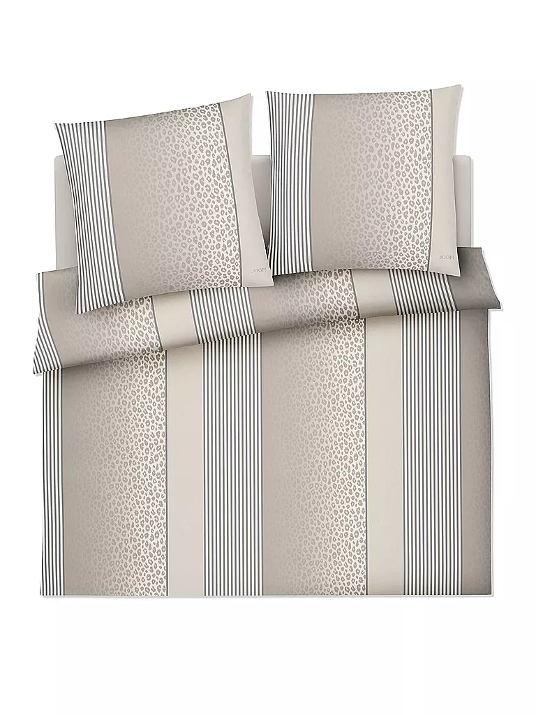 JOOP | Satin Bettwäsche LEO 2x 70x90cm / 200x200cm Sand | beige
