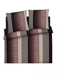JOOP | Satin Bettwäsche LEO 2x 70x90cm / 200x200cm Sand | grau