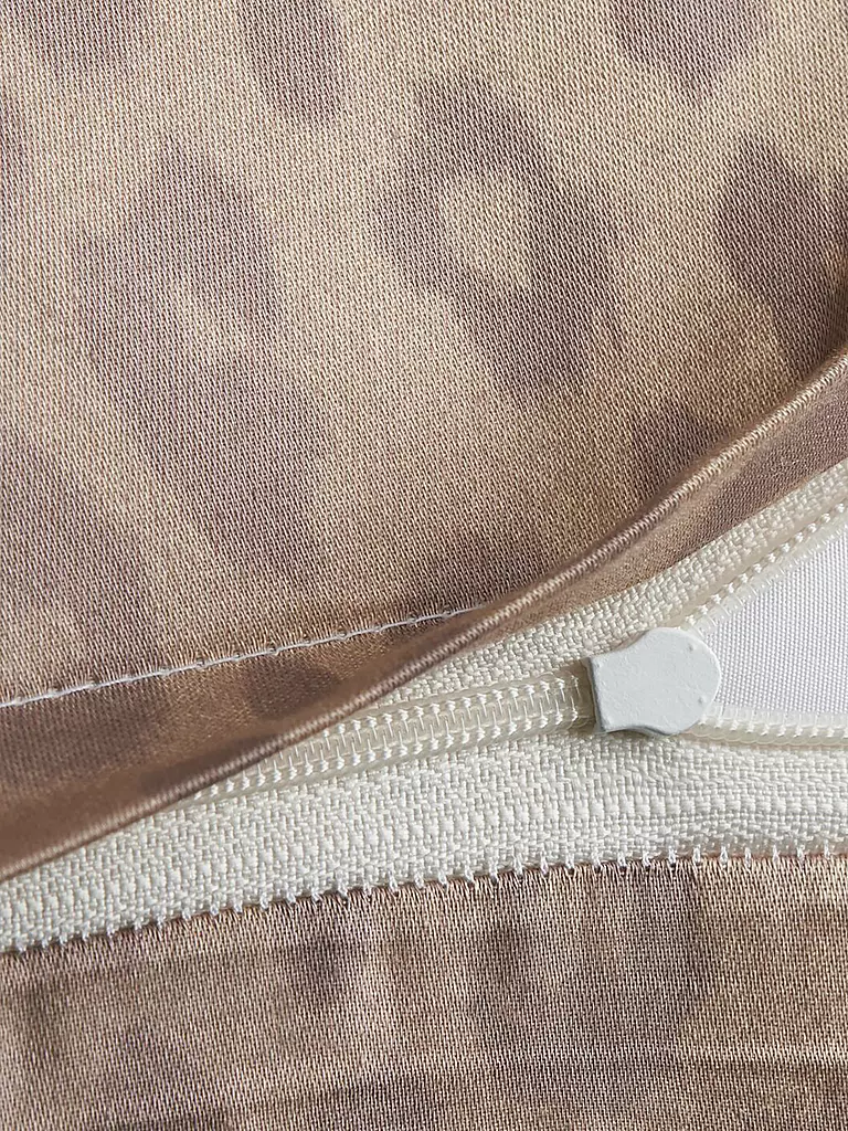 JOOP | Satin Bettwäsche LEO 2x 70x90cm / 200x200cm Vanilla | grau