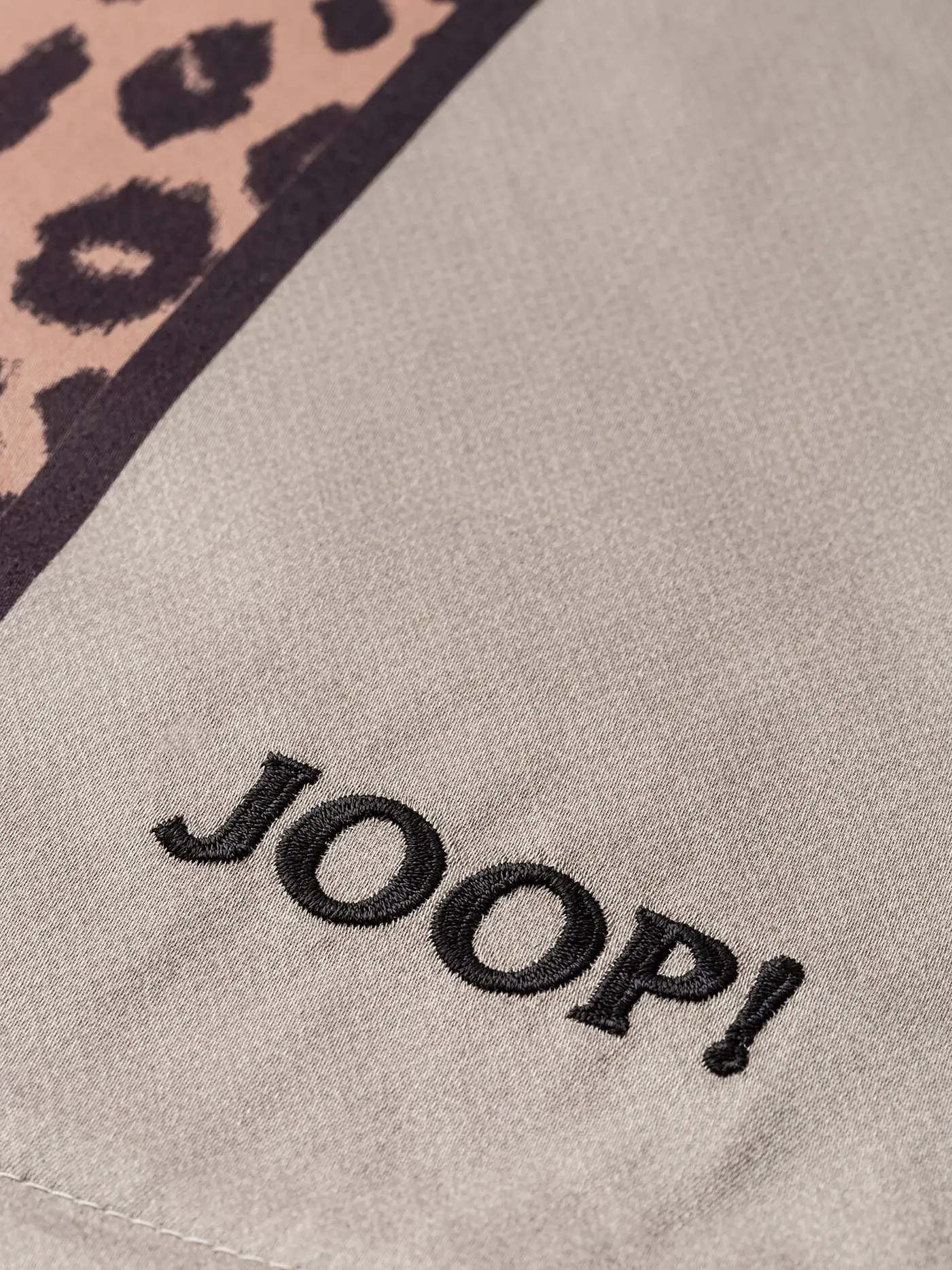 JOOP | Satin Bettwäsche LEO 70x90cm / 140x220cm Stone | grau