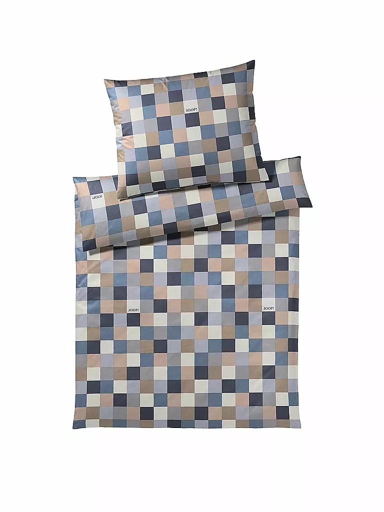 JOOP | Satin Bettwäsche Mosaic 70x90cm / 140x200cm | blau