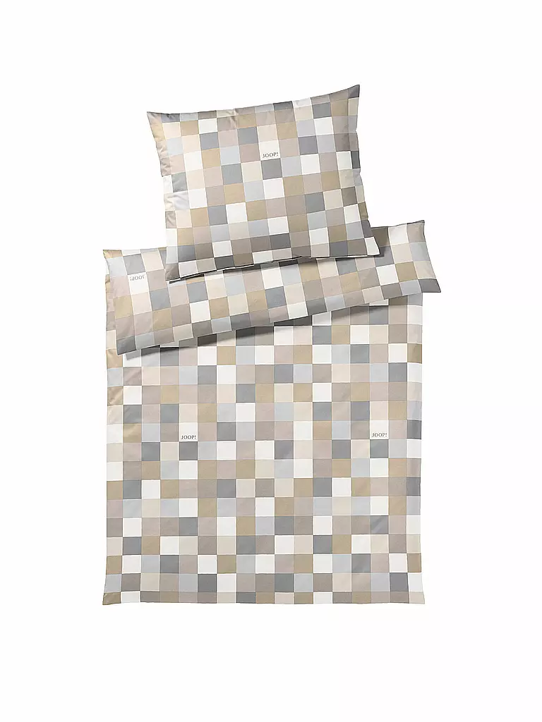 JOOP | Satin Bettwäsche Mosaic 70x90cm / 140x200cm | beige