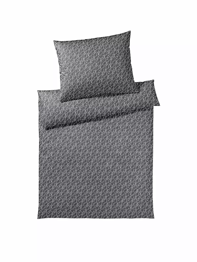 JOOP | Satin Bettwäsche Ornament 70x90cm / 140x220cm | grau