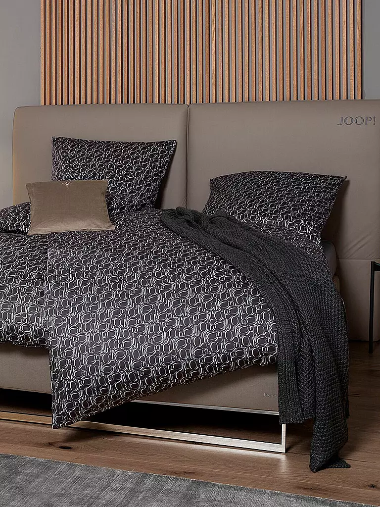 JOOP | Satin Bettwäsche Ornament 70x90cm / 140x220cm | grau