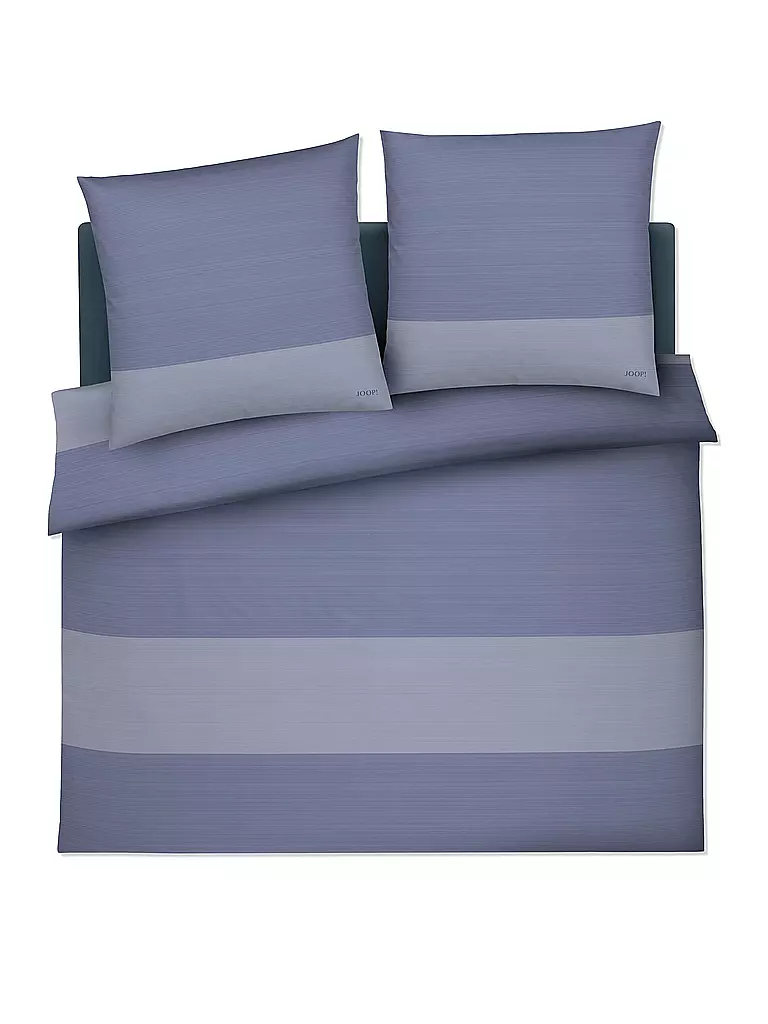 JOOP | Satin Bettwäsche SPLIT 2x 70x90cm / 200x200cm Ocean | hellblau