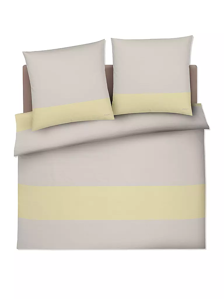 JOOP | Satin Bettwäsche SPLIT 2x 70x90cm / 200x200cm Vanilla | creme