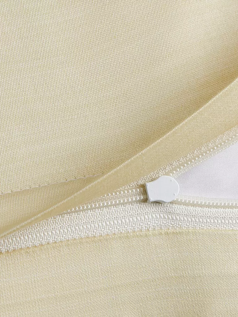 JOOP | Satin Bettwäsche SPLIT 2x 70x90cm / 200x200cm Vanilla | hellgrau
