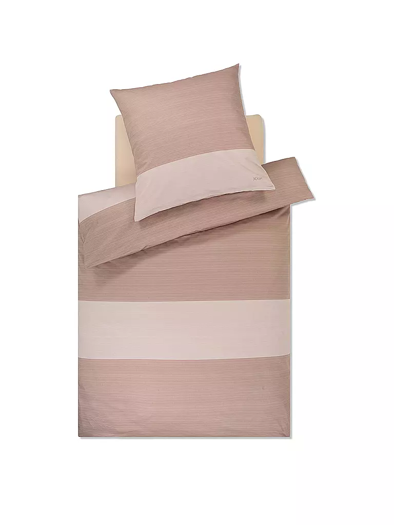 JOOP | Satin Bettwäsche SPLIT 70x90cm / 140x220cm Nude | beige