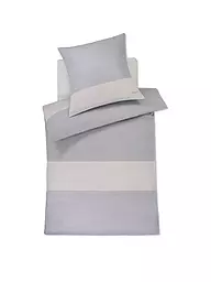 JOOP | Satin Bettwäsche SPLIT 70x90cm / 140x220cm Ocean | hellgrau