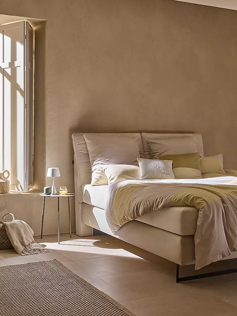 JOOP | Satin Bettwäsche SPLIT 70x90cm / 140x220cm Vanilla | creme