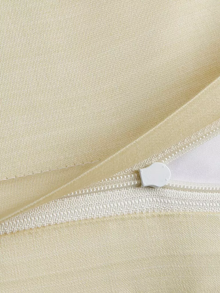 JOOP | Satin Bettwäsche SPLIT 70x90cm / 140x220cm Vanilla | hellgrau