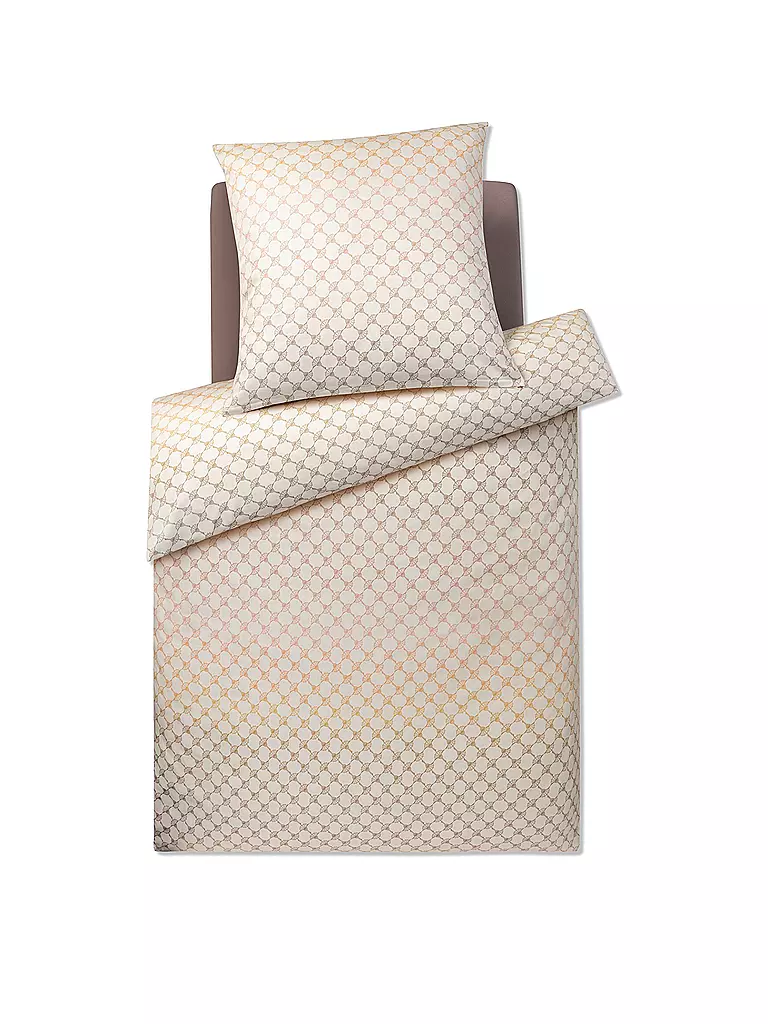 Biber Bettwäsche Mit Reißverschluss 4 Teilig JOOP Satin Bettwäsche 2x 70x90cm/200x200cm CORNFLOWER GLEAM Blush rosa