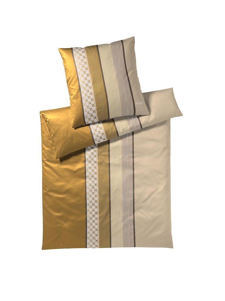 JOOP | Satin-Bettwäsche "Cornflower Stripe" 70x90cm / 140x200cm (Deep Mustard) | 