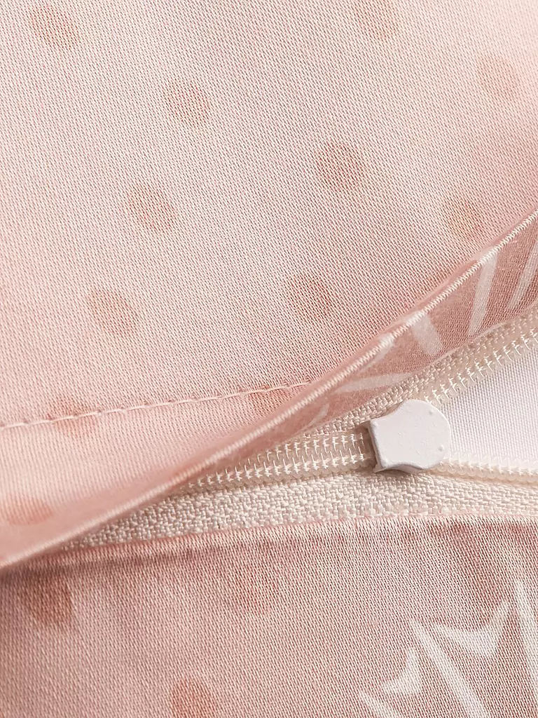 JOOP | Satin-Bettwäsche CORNFLOWER CHARM 70x90 / 140x200cm Nude | hellgrau