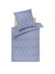 JOOP | Satin-Bettwäsche CORNFLOWER CHARM 70x90 / 140x200cm Vanilla | hellblau