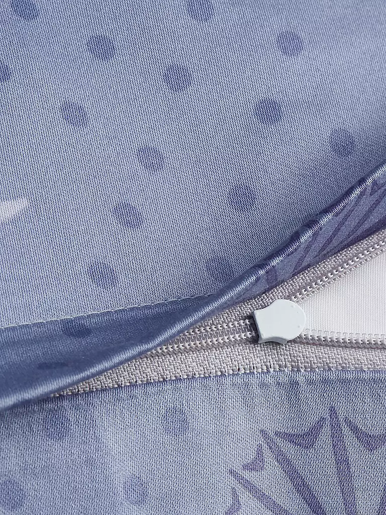 JOOP | Satin-Bettwäsche CORNFLOWER CHARM 70x90 / 140x200cm Ocean | hellgrau