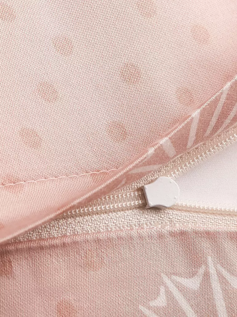 JOOP | Satin-Bettwäsche CORNFLOWER CHARM 70x90 / 140x220cm Nude | hellgrau