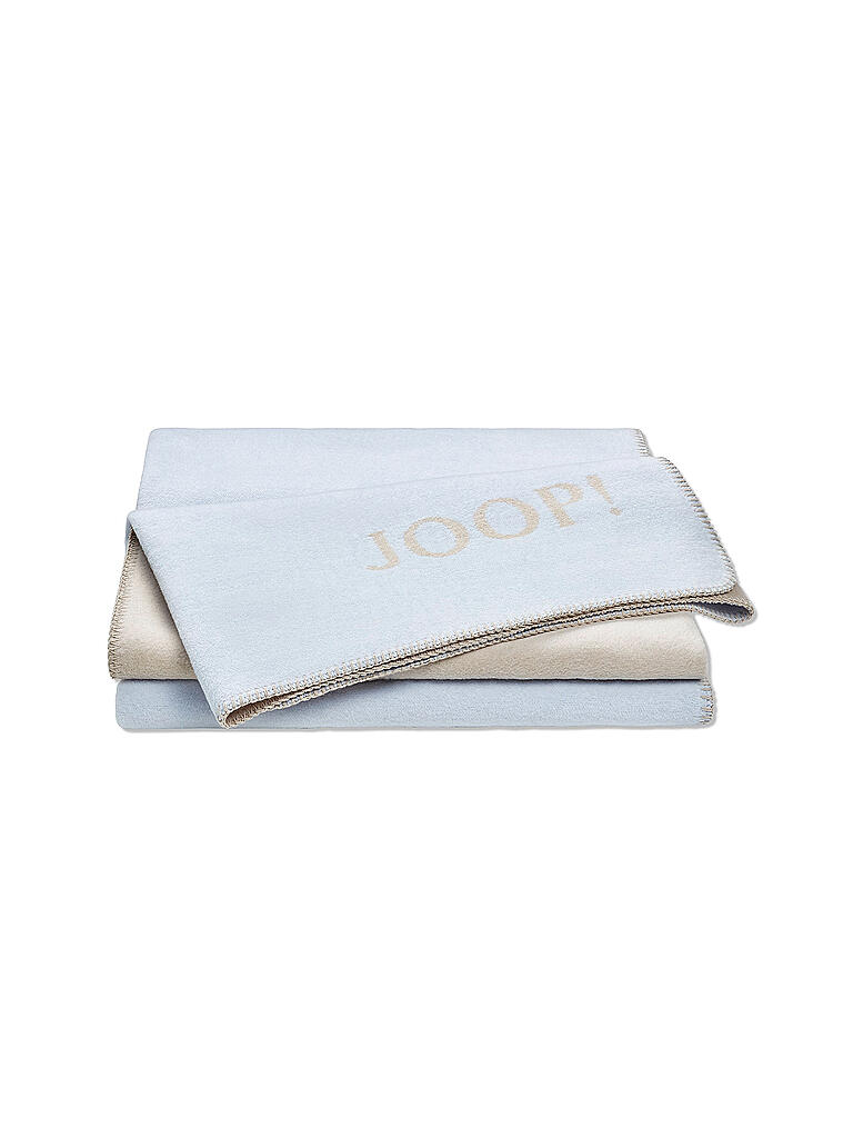 JOOP | Wohndecke - Plaid 150x200cm Uni Doubleface Himmel/Sand | blau