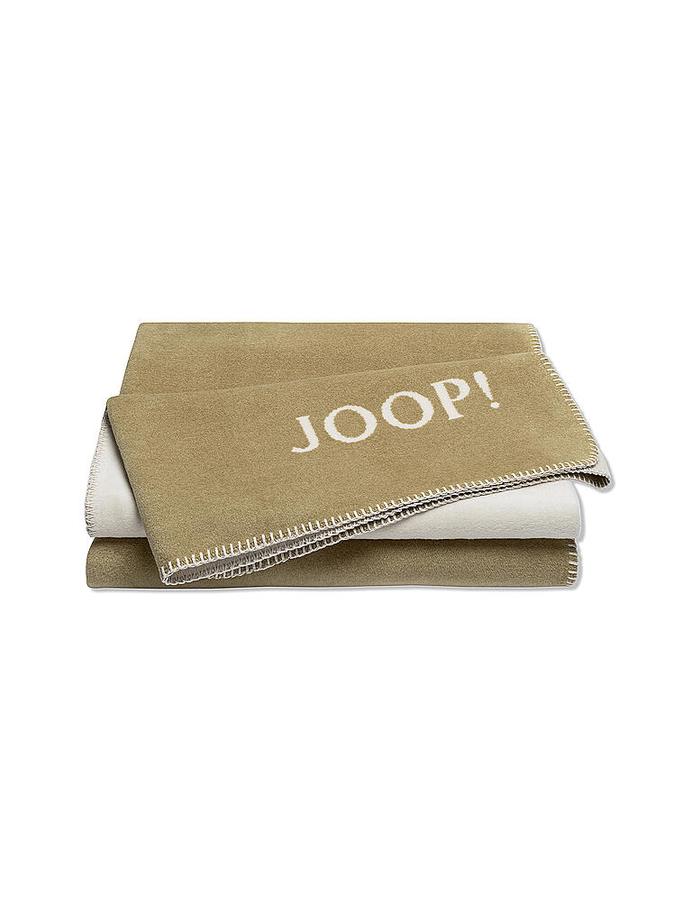 JOOP | Wohndecke - Plaid 150x200cm Uni Doubleface Moos/Pergament | olive