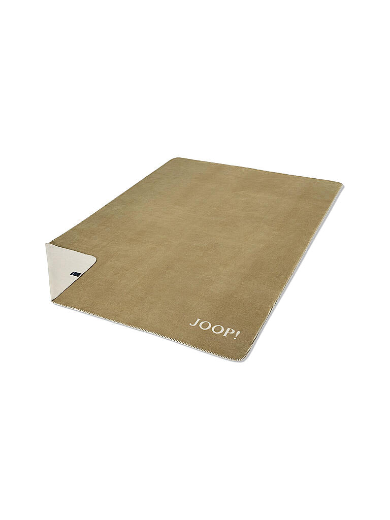JOOP | Wohndecke - Plaid 150x200cm Uni Doubleface Moos/Pergament | olive