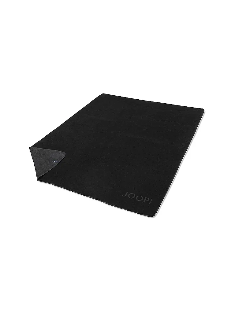 JOOP | Wohndecke - Plaid 150x200cm Uni Doubleface R | schwarz