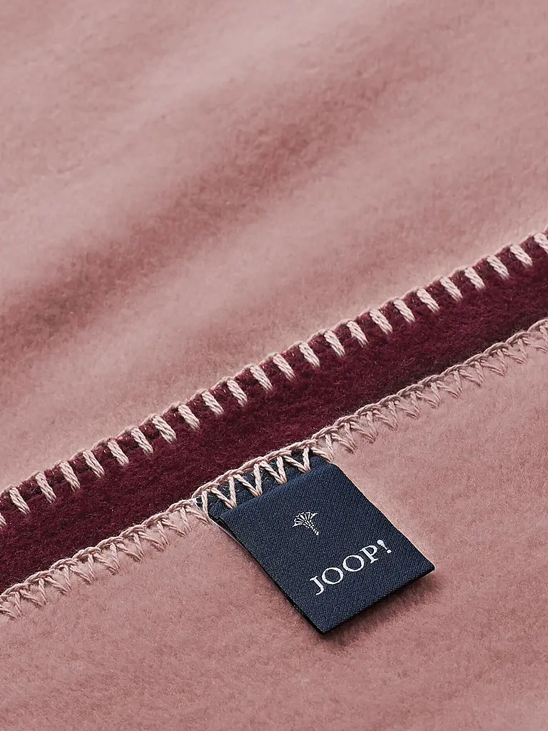 JOOP | Wohndecke - Plaid 150x200cm Uni Doubleface Rouge-Nude | dunkelrot
