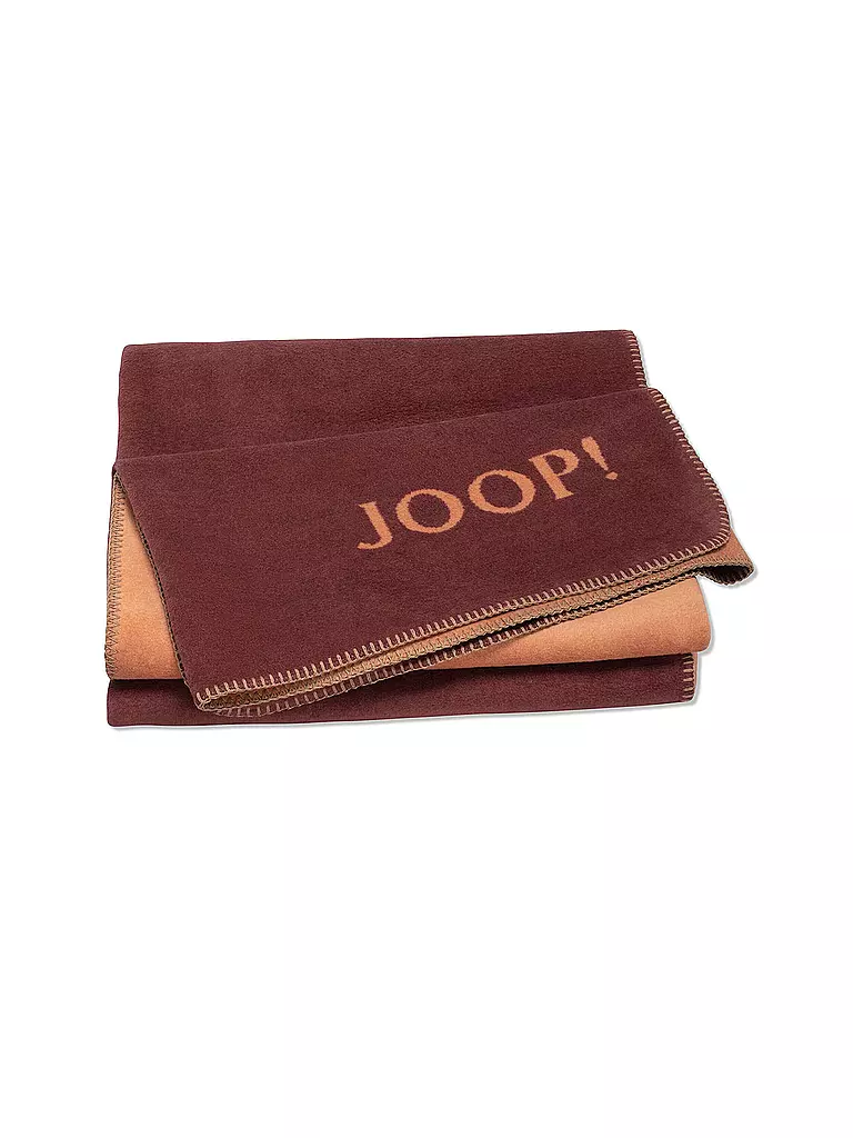 JOOP | Wohndecke UNI-DOUBLEFACE 150x200cm granat/kupfer | dunkelrot