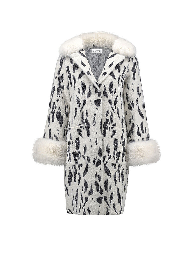 Mantel in Felloptik creme L damen