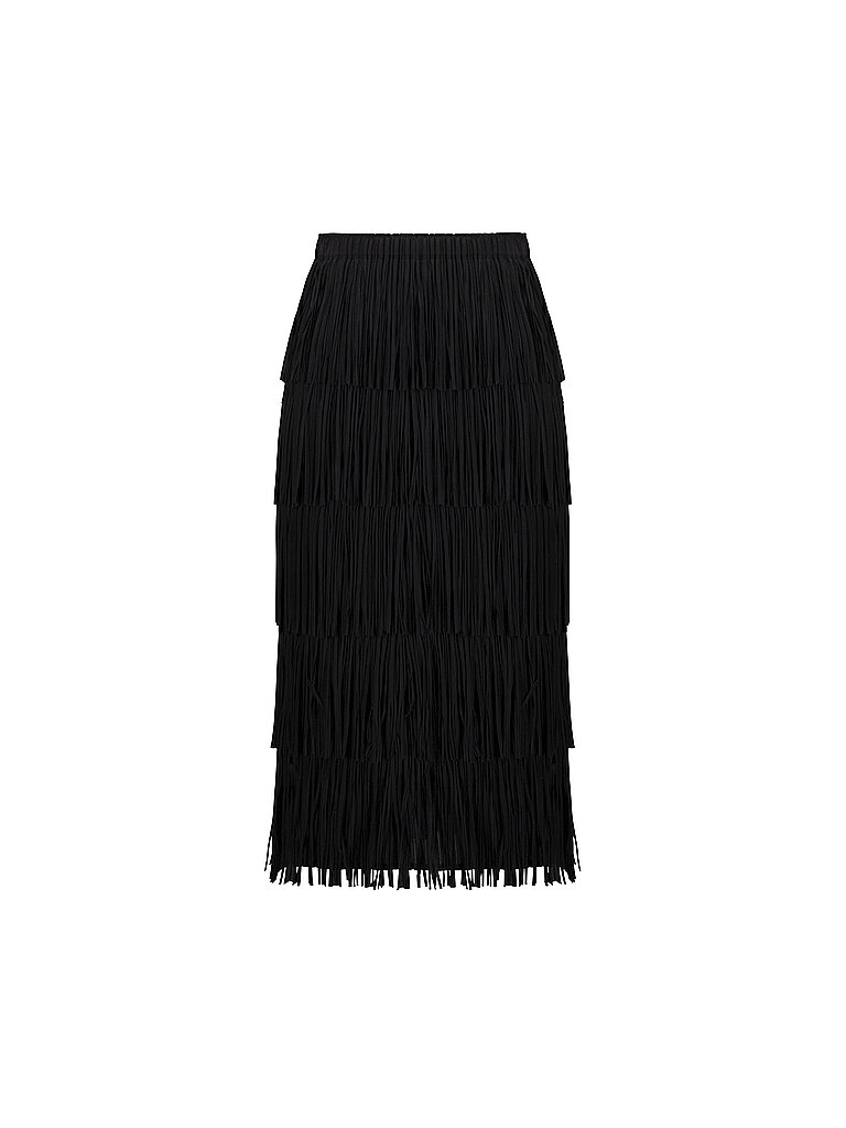 Midirock schwarz XL damen