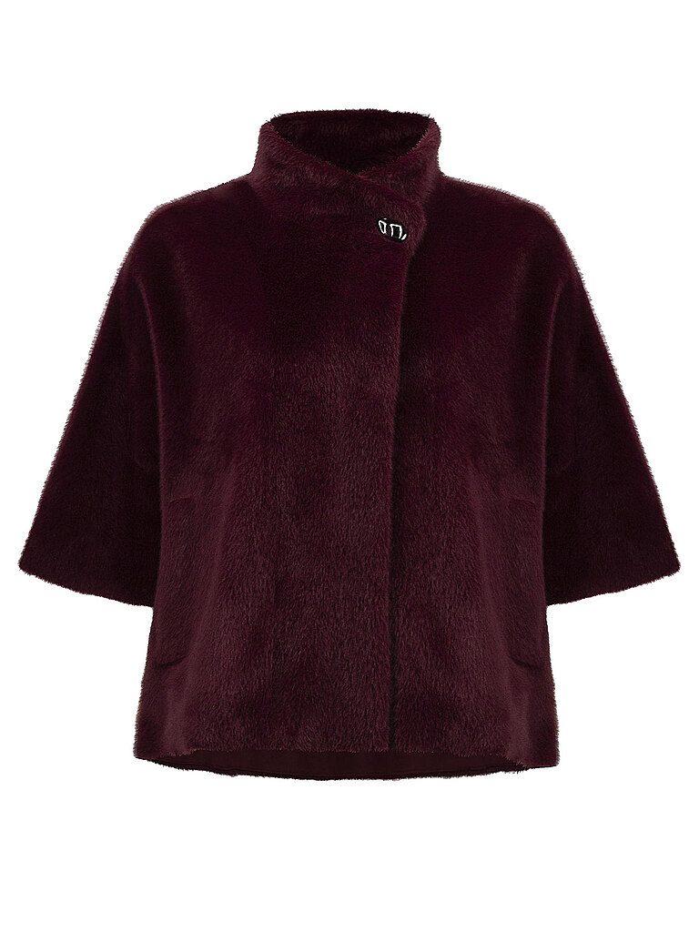 JOSEPH RIBKOFF Jacke in Felloptik dunkelrot | XS/S