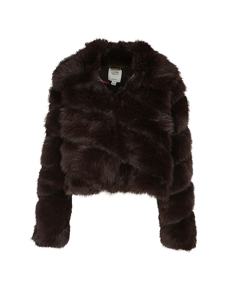 JOSEPH RIBKOFF Jacke in Felloptik braun | M