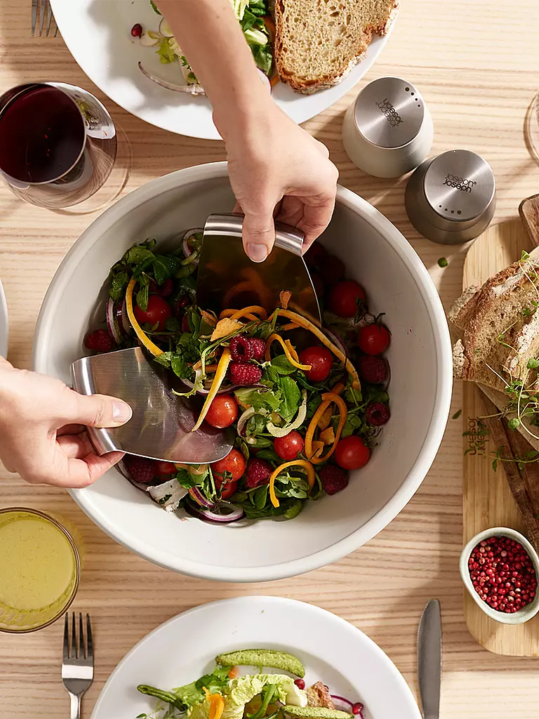 JOSEPH JOSEPH | Salat Set mit Streuer | silber