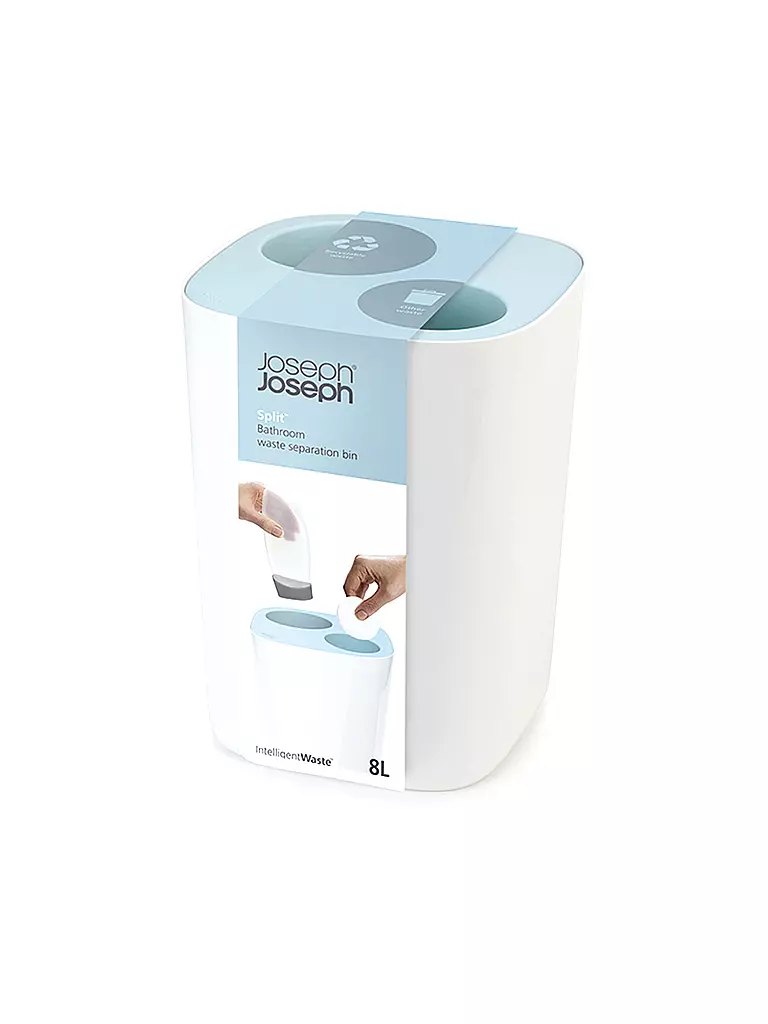 JOSEPH JOSEPH | Split™ 8L Abfalleimer Weiss/Blau | blau