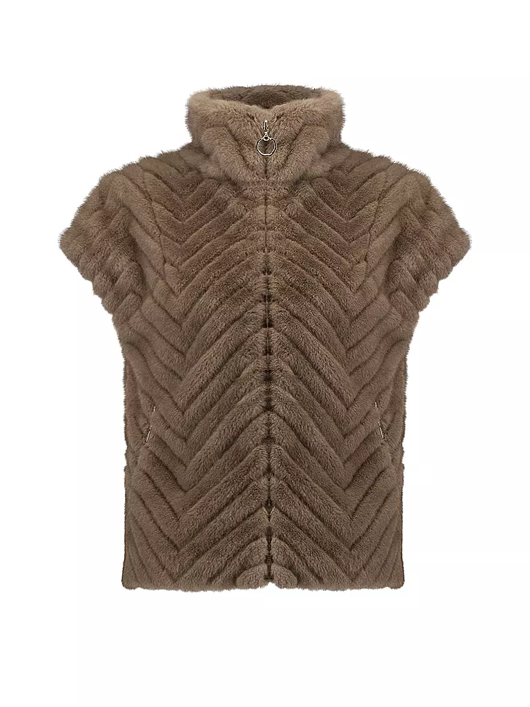 JOSEPH RIBKOFF | Gilet in Felloptik | camel