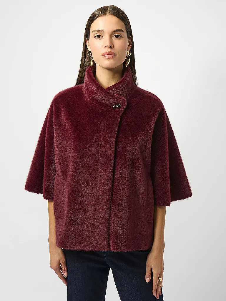 JOSEPH RIBKOFF | Jacke in Felloptik | dunkelrot