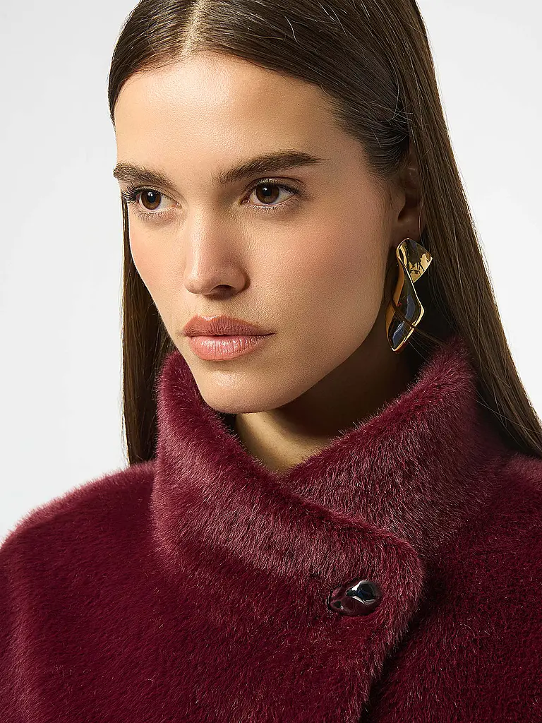 JOSEPH RIBKOFF | Jacke in Felloptik | dunkelrot